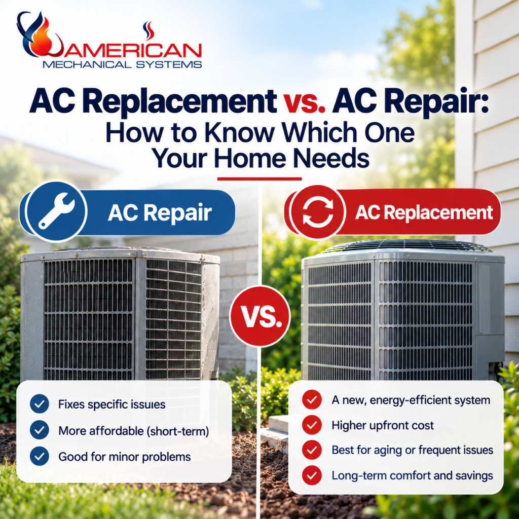 AC Replacement vs. AC Repair: How to Know Which One Your Home Needs